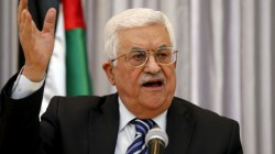 Palestinian President Mahmoud Abbas gestures as he delivers a speech in the West Bank city of Bethlehem