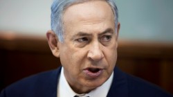 Israeli Prime Minister Benjamin Netanyahu attends the weekly government cabinet meeting in Jerusalem