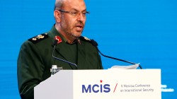 Iranian Defence Minister Dehghan delivers a speech as he attends 5th Moscow Conference on International Security in Moscow