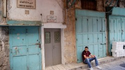 Christian man sitting in Jerusalem's Old City