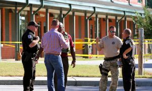 Sheriffs and officers at the scene of the South Carolina School Shooting