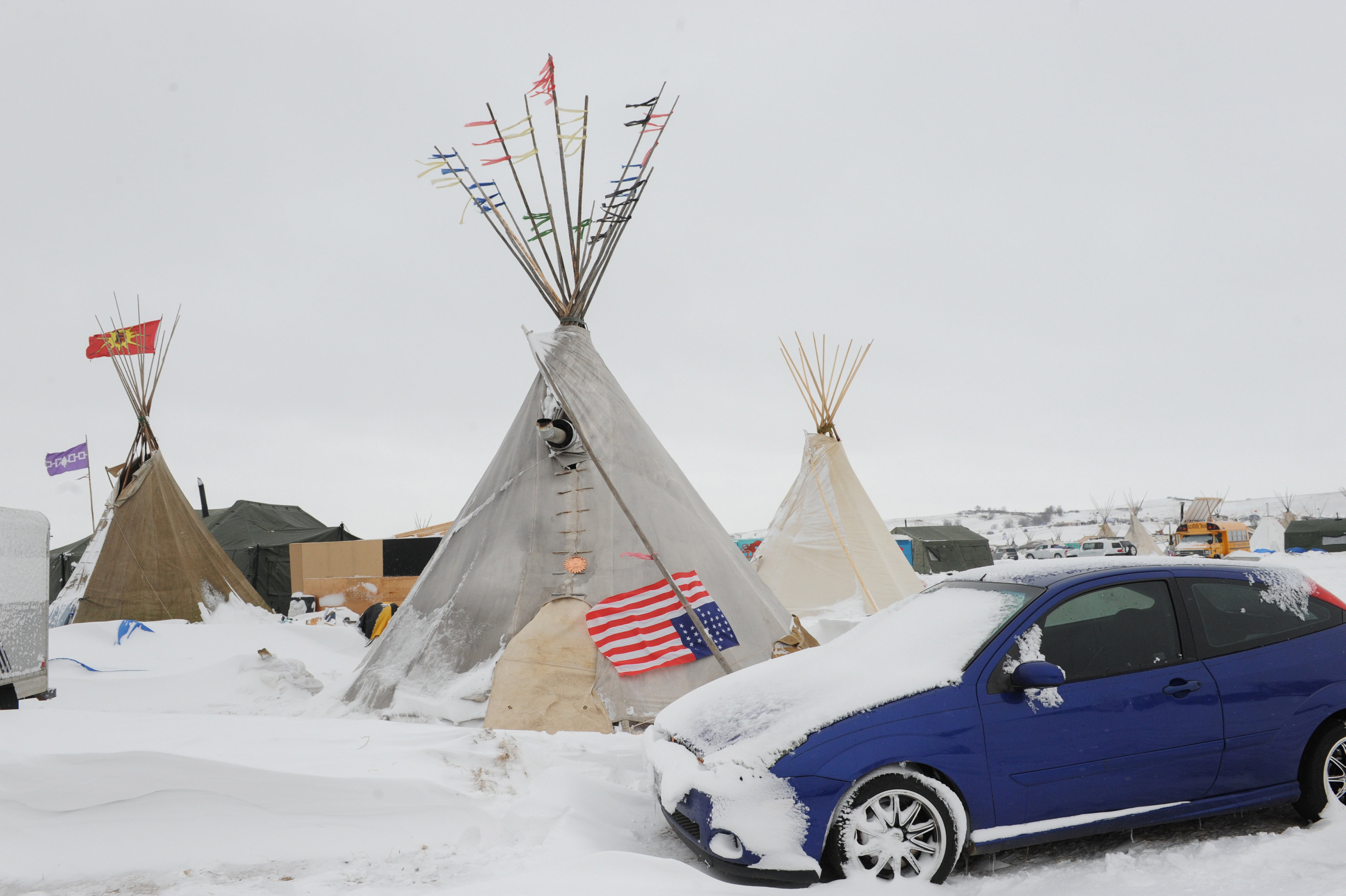 A tipi is seen in the Oceti Sakowin camp during a protest against plans to pass the Dakota Access pipeline near the Standing Rock Indian Reservation, near Cannon Ball, North Dakota,