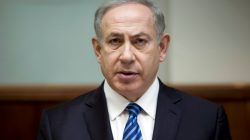 Israeli Prime Minister Benjamin Netanyahu attends the weekly cabinet meeting at his office in Jerusalem