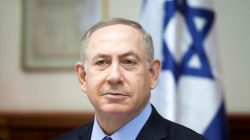 Israeli Prime Minister Benjamin Netanyahu attends the weekly cabinet meeting at his Jerusalem office