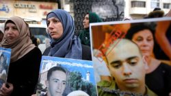 Protest with mother of Palestinian who was killed by Israeli soldier