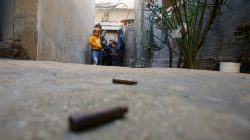 Palestinians gather at house of alleged knife attacker
