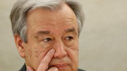 U.N. Secretary general Antonio Guterres attends the 34th session of the Human Rights Council at the European headquarters of the United Nations in Geneva, Switzerland, February 27, 2017. REUTERS/Denis Balibouse