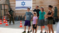 A group of tourists take part in a two hour "boot camp" experience, at "Caliber 3 Israeli Counter Terror and Security Academy" in the Gush Etzion settlement bloc south of Jerusalem in the occupied West Bank July 13, 2017. REUTERS/Nir Elias