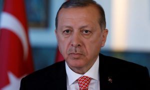 FILE PHOTO: Turkish President Tayyip Erdogan attends an interview with Reuters at the Presidential Palace in Ankara, Turkey, April 25, 2017. REUTERS/Umit Bektas/File Photo