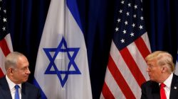 U.S. President Donald Trump meets with Israeli Prime Minister Benjamin Netanyahu in New York, U.S., September 18, 2017. REUTERS/Kevin Lamarque