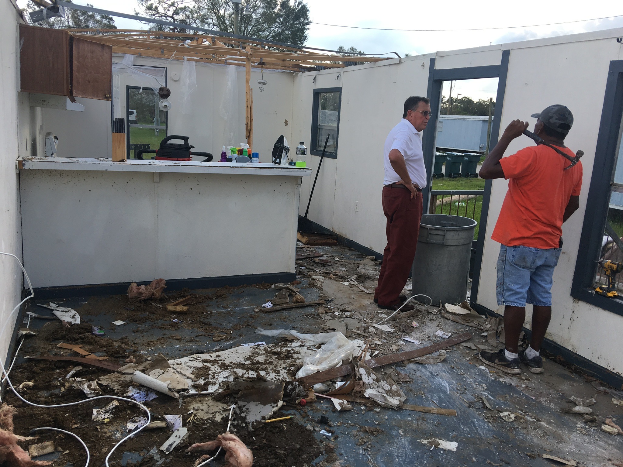 One home destroyed by Hurricane Irma in Immokalee, Florida,