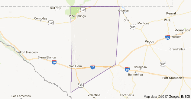 map of Culberson County Texas