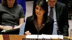 U.S. Ambassador to the United Nations Nikki Haley speaks during the United Nations Security Council meeting on the situation in the Middle East, including Palestine, at U.N. Headquarters in New York City, New York, U.S., December 18, 2017.