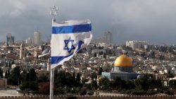 An Israeli flag is seen near the Dome of the Rock, located in Jerusalem's Old City on the compound known to Muslims as Noble Sanctuary and to Jews as Temple Mount December 6, 2017.