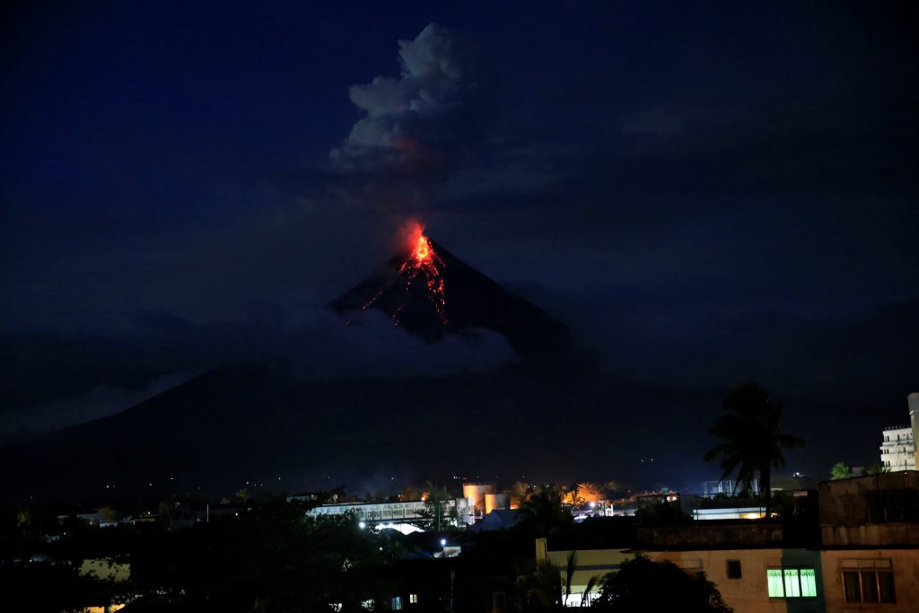 Displaced Filipinos brace for long wait as fiery Mayon Volcano rumbles on