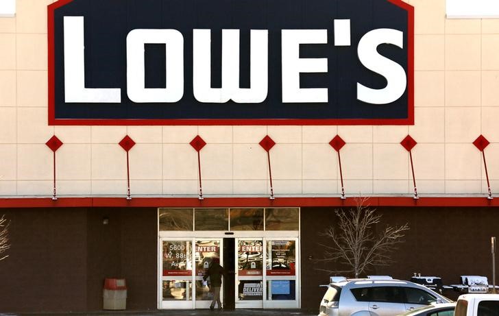 A view of the sign outside the Lowes store in Westminster, Colorado February 26, 2014