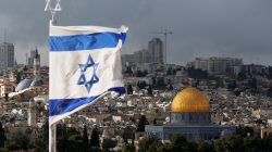 An Israeli flag is seen near the Dome of the Rock, located in Jerusalem's Old City on the compound known to Muslims as Noble Sanctuary and to Jews as Temple Mount December 6, 2017.