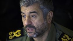 FILE PHOTO: Iran's Revolutionary Guards commander Mohammad Ali Jafari looks on while attending Friday prayers in Tehran February 10, 2012. REUTERS/Morteza Nikoubazl