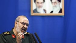 EDITORS' NOTE: Reuters and other foreign media are subject to Iranian restrictions on leaving the office to report, film or take pictures in Tehran. Hossein Salami, deputy head of Iran's Revolutionary Guard, speaks during Tehran's Friday prayers July 16, 2010. REUTERS/Morteza Nikoubazl