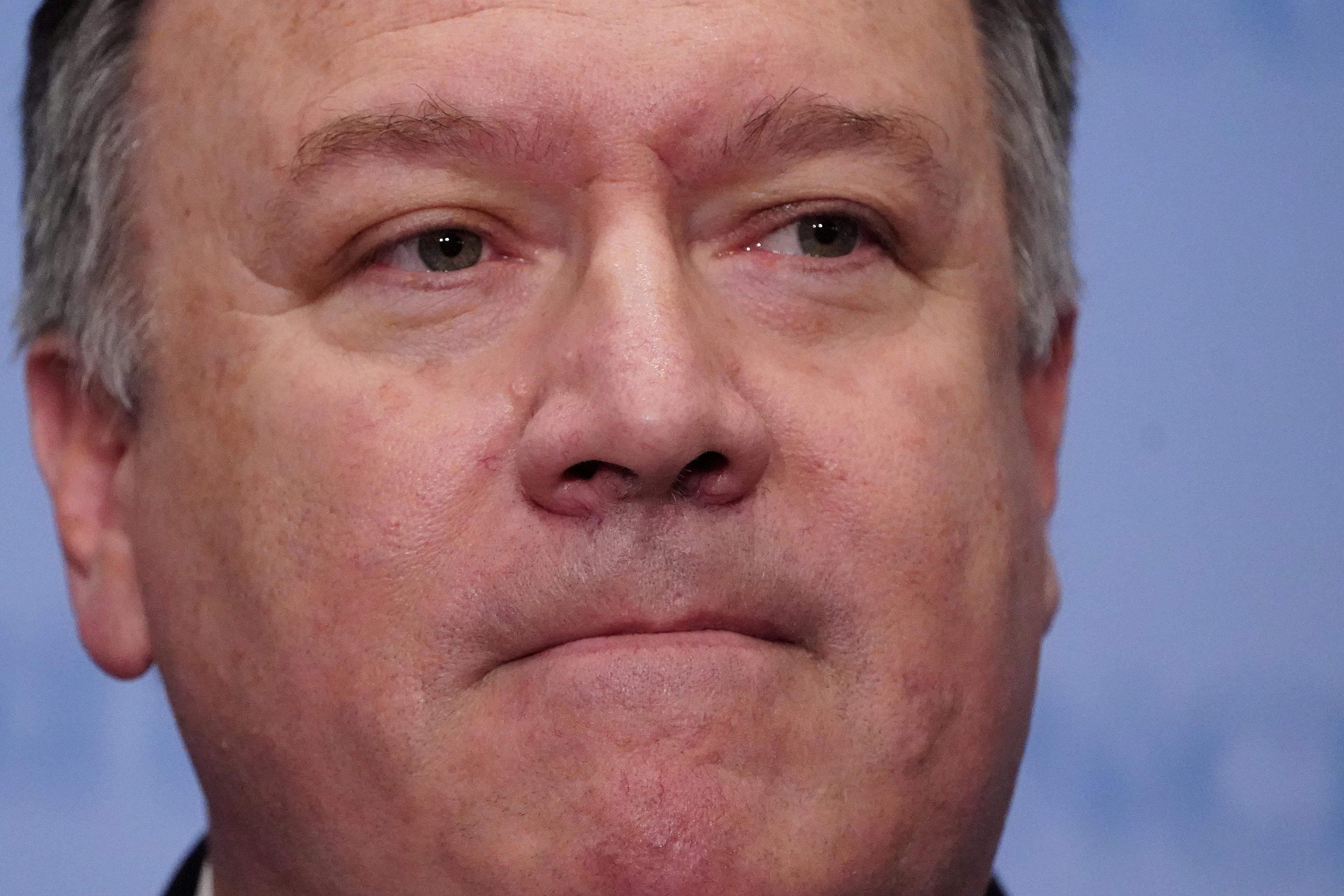 FILE PHOTO: U.S. Secretary of State Mike Pompeo speaks to the media at the United Nations following a Security Council meeting about the situation in Venezuela in the Manhattan borough of New York City, New York, U.S., January 26, 2019. REUTERS/Carlo Allegri/File Photo