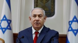 Israeli Prime Minister Benjamin Netanyahu attends the weekly cabinet meeting at his office in Jerusalem February 10, 2019. Gali Tibbon/Pool via REUTERS