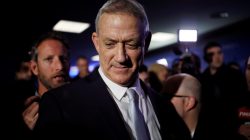 FILE PHOTO: Benny Gantz, head of Resilience party is seen after a news conference, in Tel Aviv, Israel February 21, 2019. REUTERS/Amir Cohen