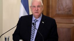 FILE PHOTO: Israeli President Reuven Rivlin talks during a press conference at the Presidential Palace in Nicosia, Cyprus February 12, 2019. REUTERS/Yiannis Kourtoglou