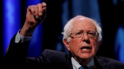 FILE PHOTO: U.S. 2020 Democratic presidential candidate and Senator Bernie Sanders participates in a moderated discussion at the We the People Summit in Washington, U.S., April 1, 2019. REUTERS/Carlos Barria/File Photo