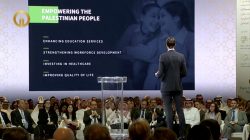 White House senior adviser Jared Kushner gives a speech at the opening of the "Peace to Prosperity" conference in Manama, Bahrain, June 25, 2019 in this still image taken from a video. Peace And Prosperity conference pool/Reuters TV via REUTERS