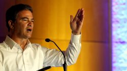 FILE PHOTO: Mossad director Joseph (Yossi) Cohen gestures as he addresses a budgeting conference hosted by Israel's Finance Ministry in Jerusalem October 22, 2018. REUTERS/Ronen Zvulun/File Photo