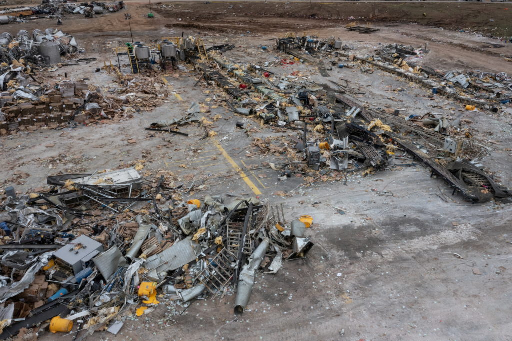 Workers sue tornadohit Kentucky candle factory, say they were forced