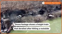 Train derails West Virginia