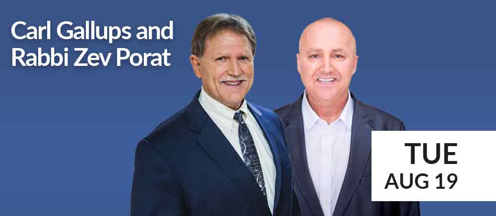 Carl Gallups and Rabbi Zev Porat on Tue Aug 19
